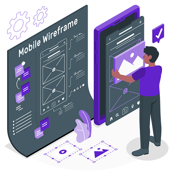 Mobile wireframe amico 1